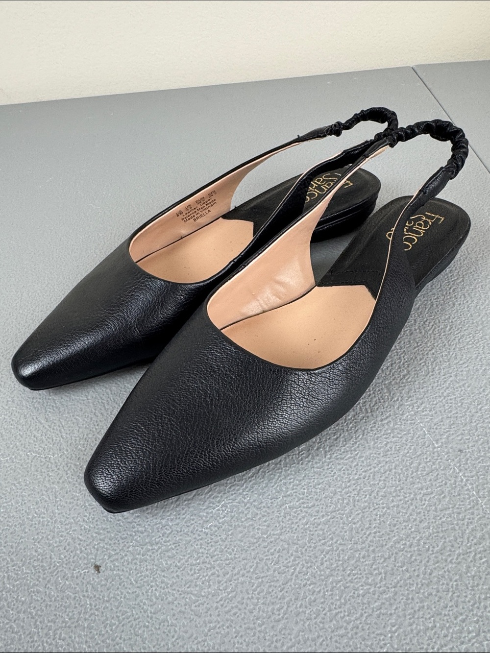 Franco Sarto Briella Sling Back Pointed Toe Flat. Size 8.